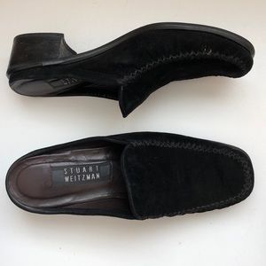 Stuart Weitzman suede slide